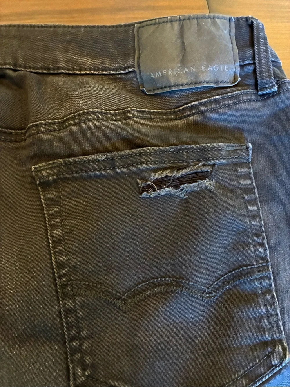 American Eagle Outfitters Black Distressed  Jeans